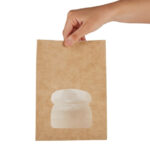 Colpac Recycelbare Sandwichtüten aus Papier mit Sichtfenster braun (250 Stück) – Bild 4