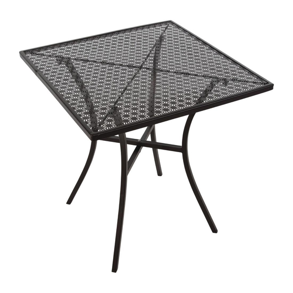download_khec-g6.jpg Bolero quadratischer Bistrotisch in schlankem Design Stahl schwarz 70cm – Bild 1