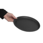 Cambro Camtread rundes rutschfestes Fiberglas Tablett schwarz 28cm – Bild 4