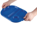 Olympia Kristallon Kleines Menü Tablett aus Polycarbonat für Lebensmittel Blau 322mm (10 Stück) – Bild 6