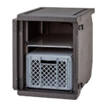 Cambro isolierter Frontlader Lebensmitteltransportbehälter 155L mit verstellbaren Schienen – Bild 4