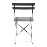 Bolero Steel Outdoor Dining Set Schwarz Tisch und zwei Stuehle – Bild 4