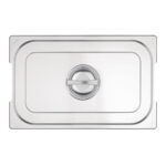 Vogue Edelstahl GN1/1 Deckel für GN-Behälter mit Griffen – Bild 2