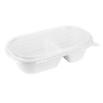 Fiesta Recyclable PET-Deckel für Bagasse-Ovalbehälter (100 Stück) – Bild 5