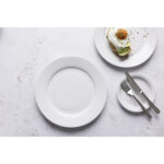 Olympia Whiteware Teller mit breitem Rand 23cm (12 Stück) – Bild 9