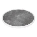 Bolero Fiberglas-Tischplatte, rund, dunkler Steineffekt, 580 mm