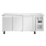 Polar Serie U 3-türiger Edelstahlgefrierschrank mit Spritzschutz 417Ltr – Bild 4