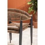 Bolero Eden PE Twist Rattan Outdoor Armlehnstuhl Natur (4 Stück) – Bild 8