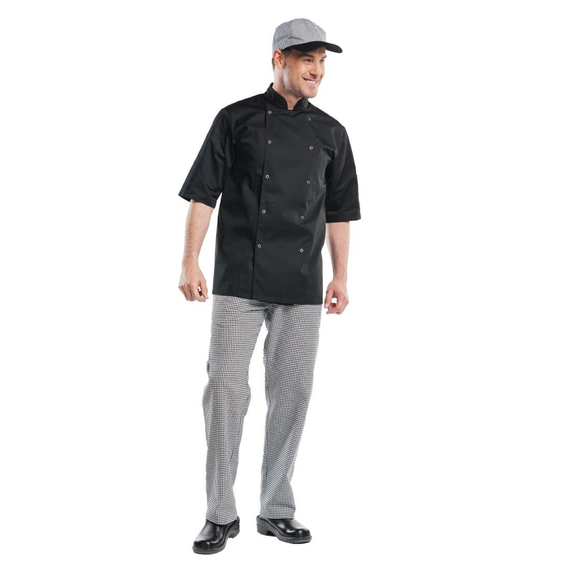 download_ljvq-k2.jpg Chaud Devant Hilton Poco Kochjacke kurze Ärmel schwarz L – Bild 1