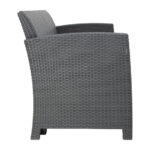 Bolero PP Sessel- und Tischgeflecht-Set Grau – Bild 2