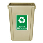 Jantex Slim Mülleimer Beige 60Ltr – Bild 6