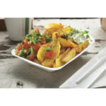 Vegware Kompostierbare Pommes Frites-Schalen aus Bagasse 17,5cm (500 Stück) – Bild 5