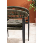 Bolero Eden PE Twist Rattan Outdoor Armstuhl Grün (4 Stück) – Bild 9