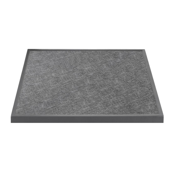 download_m6ir-f3.jpg Bolero Black Brushed Mix Outdoor-Tischplatte aus gehärtetem Glas, quadratisch, graue Zierleiste, 700 mm – Bild 1