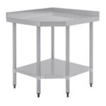 Vogue Arbeitsecktisch mit Aufkantung und Regalboden 80 x 60cm – Bild 2