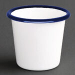 Olympia emaillierte Saucenbecher weiß-blau 11,4cl (6 Stück) – Bild 6