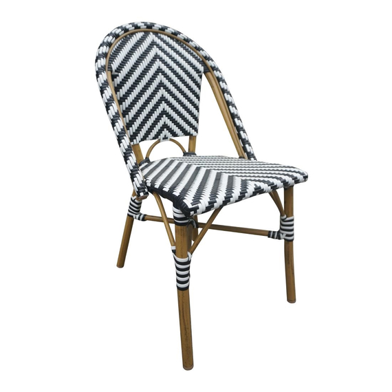 download_macn-da.jpg Bolero Rattan Beistellstuhl im Pariser Stil Schwarz (2 Stück) – Bild 1