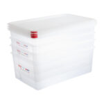Araven Polypropylen 1/1 Gastronorm Lebensmittel-Aufbewahrungsbox 28Ltr (4 Stück) – Bild 5