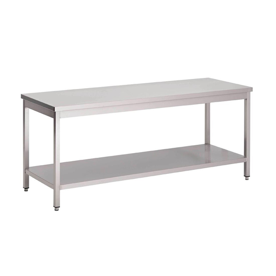 download_mcun-oq.jpg Gastro M Arbeitstisch aus Edelstahl mit Regalboden 140cm – Bild 1