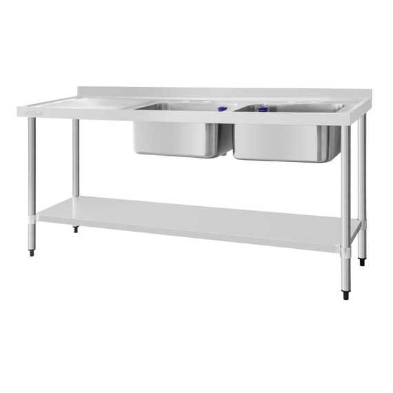 download_mdoq-0q.jpg Vogue Edelstahlspüle Doppelwaschbecken Abtropffläche links 180x60cm – Bild 1