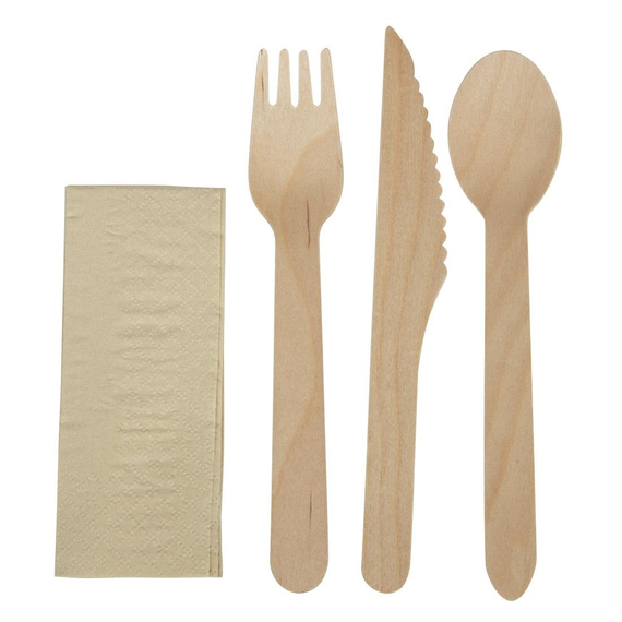 download_mi9f-4z.jpg eGreen Einzeln in Kraftpapier verpacktes 4-in-1-Holzbesteck-Set (250 Stück) – Bild 1