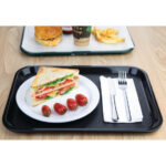 Olympia Kristallon Polypropylen Fast-Food-Tablett Schwarz Mittel 415mm – Bild 6