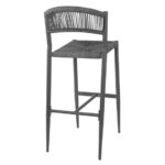 Bolero Eden PE Twist Rattan Outdoor Barhocker Charcoal (2 Stück) – Bild 3