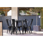 Bolero Bistro Stahl Beistellstühle Schwarz (4 Stück) – Bild 7