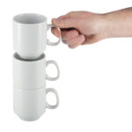 Olympia Whiteware stapelbare Becher 28,4cl (12 Stück) – Bild 6