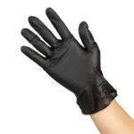 Hygiplas Vinyl Schwarzer, puderfreier Handschuh S ¿ Packung mit 100 Stück – Bild 2