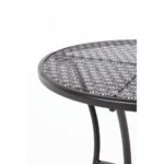 Bolero Schwarzer Stahlmuster Runder Bistro-Tisch Schwarz 600mm – Bild 5
