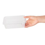 Fiesta recycelbare mikrowellengeeignete Plastikbehälter mit Deckel Mittel 650 ml (250 Stück) – Bild 2