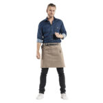 Chaud Devant Forene Denim Halfter Schürze braun 70(B) x 50(L) cm