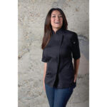 Chef Works Springfield Zip Kochjacke für Damen Schwarz 2XL – Bild 7