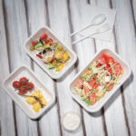 Fiesta kompostierbare Bagasse-Lebensmitteltabletts 340ml (50 Stück) – Bild 3