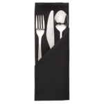 Mitre Essentials Occasions Servietten schwarz 51cm (10 Stück)