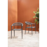 Bolero Eden PE Twist Rattan Outdoor-Sessel Charcoal (4 Stück) – Bild 6