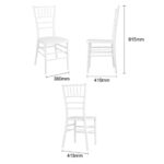 Bolero Chiavari Polypropylen Stühle Weiß (4 Stück) – Bild 5