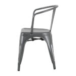 Bolero Bistro Curve Armlehnstühle Gunmetal (4 Stück) – Bild 3