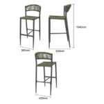 Bolero Eden PE Twist Rattan Outdoor Barhocker Grün (2 Stück) – Bild 5