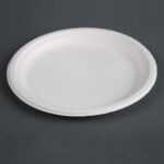 Fiesta Compostable kompostierbare Zuckerrohrteller 26cm (50 Stück)