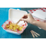 Fiesta Compostable Einweg-Holzbesteck Pommes-Frites-Gabel Biologisch abbaubar (1000 Stück) – Bild 6