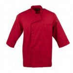 Chefkoch Unisex Jacke Rot L – Bild 6