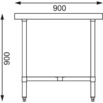 Vogue Central Island Zubereitungstisch aus Edelstahl 180cm – Bild 7