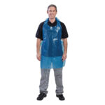 Einwegschürze aus Polyethylen blau 14,5 Mikron (100 Stück) – Bild 2