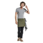 Chaud Devant Base Denim Schürze grün 80(B) x 40(L) cm – Bild 3