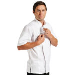 Chef Works Springfield Reißverschluss Herren Chefs Jacke Weiß S – Bild 2