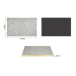 Bolero rechteckige Tischplatte im Chevron-Design, 1100 mm x 700 mm – Bild 6