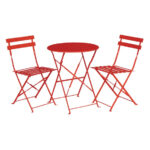 Bolero klappbare Terrassenstühle Stahl rot (2 Stück) – Bild 4