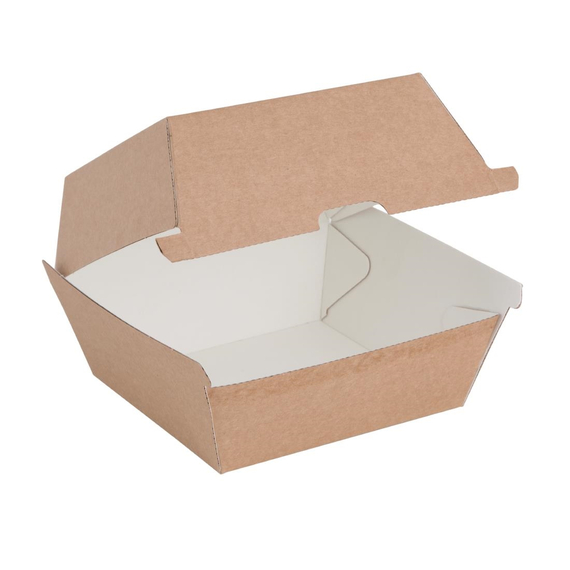 download_o1jb-n8.jpg Fiesta Compostable kompostierbare Hamburgerboxen Kraft klein (200 Stück) – Bild 1